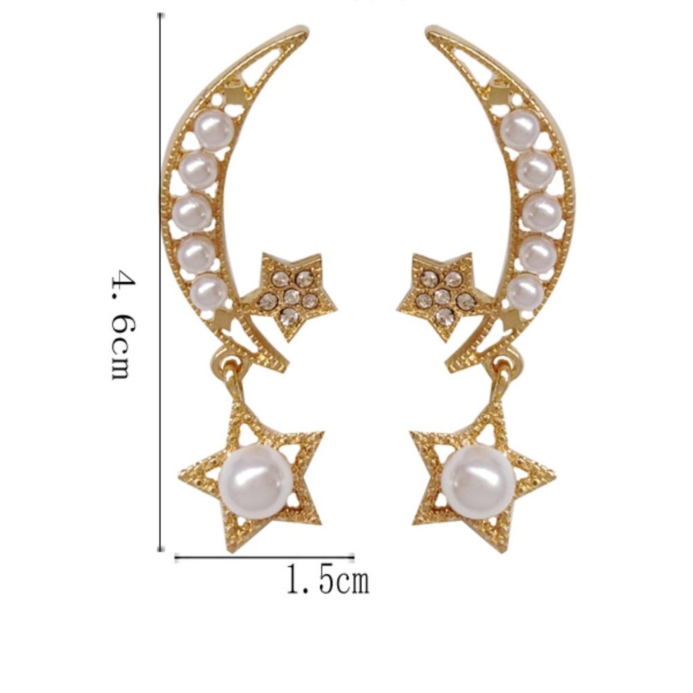 Moon Star boho dangle earrings - Picture 5 of 9